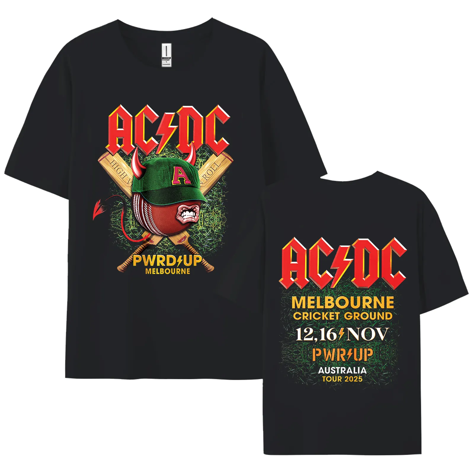 ACDC Melbourne PWR UP Tour Unisex T-shirt-Black AC/DC Melbourne PWR UP Tour Unisex T-shirt - Image 1