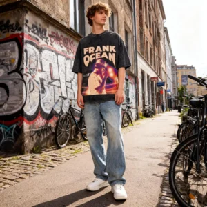 Frank Ocean Print Round Neck T-shirt - Image 2