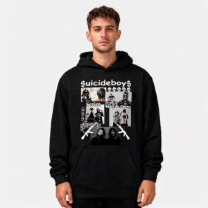Printed Pullover Hoodie Graphic Hip Hop Merch Hoodie Rapper Hooded Sweatshirt for Men Women - Image 2