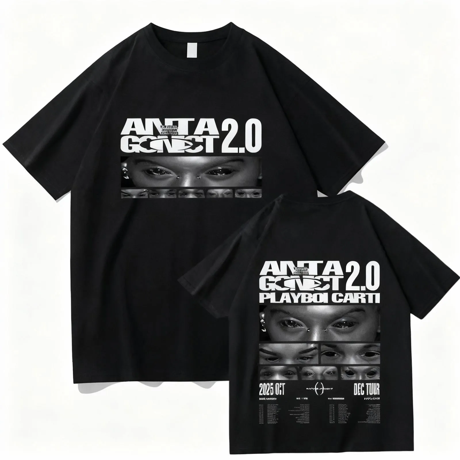 Rapper Playboi Carti Antagonist 2.0 Tour Cotton Unisex T-shirt (1) Rapper Playboi Carti Antagonist 2.0 Tour Cotton Unisex T-shirt - Image 1