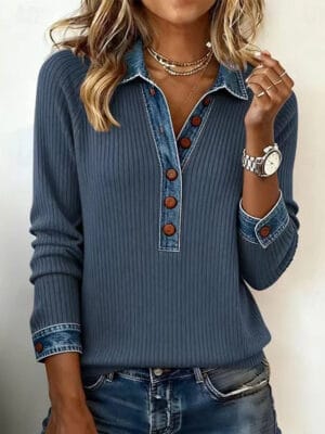 Women's Hoodies Elegant Punk Active Long Sleeve Lapel Regular Tops Home Work Street Blue Black Orange Green khaki Spring Fall Winter - Image 2