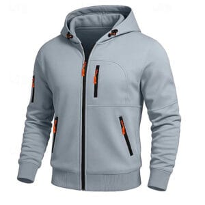 Men's Hoodie Full Zip Hoodie Fleece Hoodie Tactical Hoodie Black White Army Green Burgundy Navy Blue Hooded Plain Zipper Sports & Outdoor Casual Daily Streetwear Cool Sportswear Fall Spring & Fall
