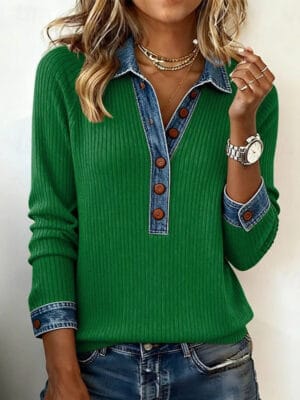 Women's Hoodies Elegant Punk Active Long Sleeve Lapel Regular Tops Home Work Street Blue Black Orange Green khaki Spring Fall Winter - Image 4